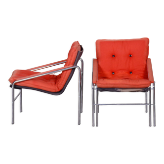 Original pair of mid-century armchairs, very well-preserved, czechia, 1960s