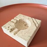 Cendrier en travertin vintage de Cerri Nestor années 70