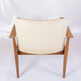 Set Of 2 Diplomat Chairs Made In Teak & Light Wool Fabric By Finn Juhl From 1960s