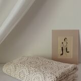 Vintage beige crochet bedspread