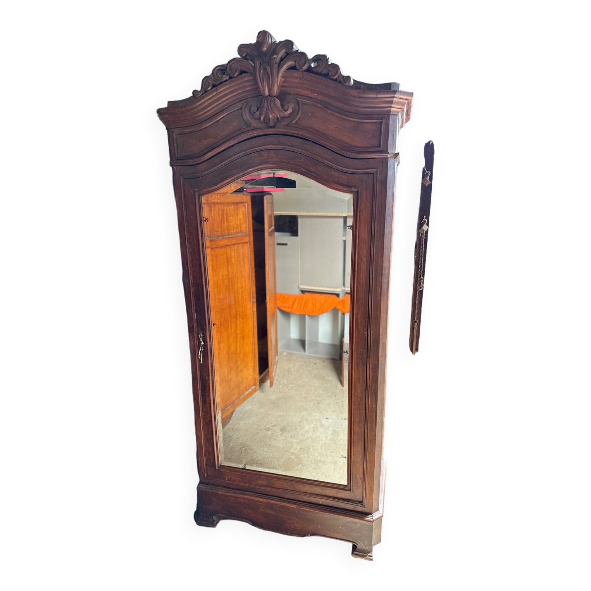 Old solid wood hosiery cabinet