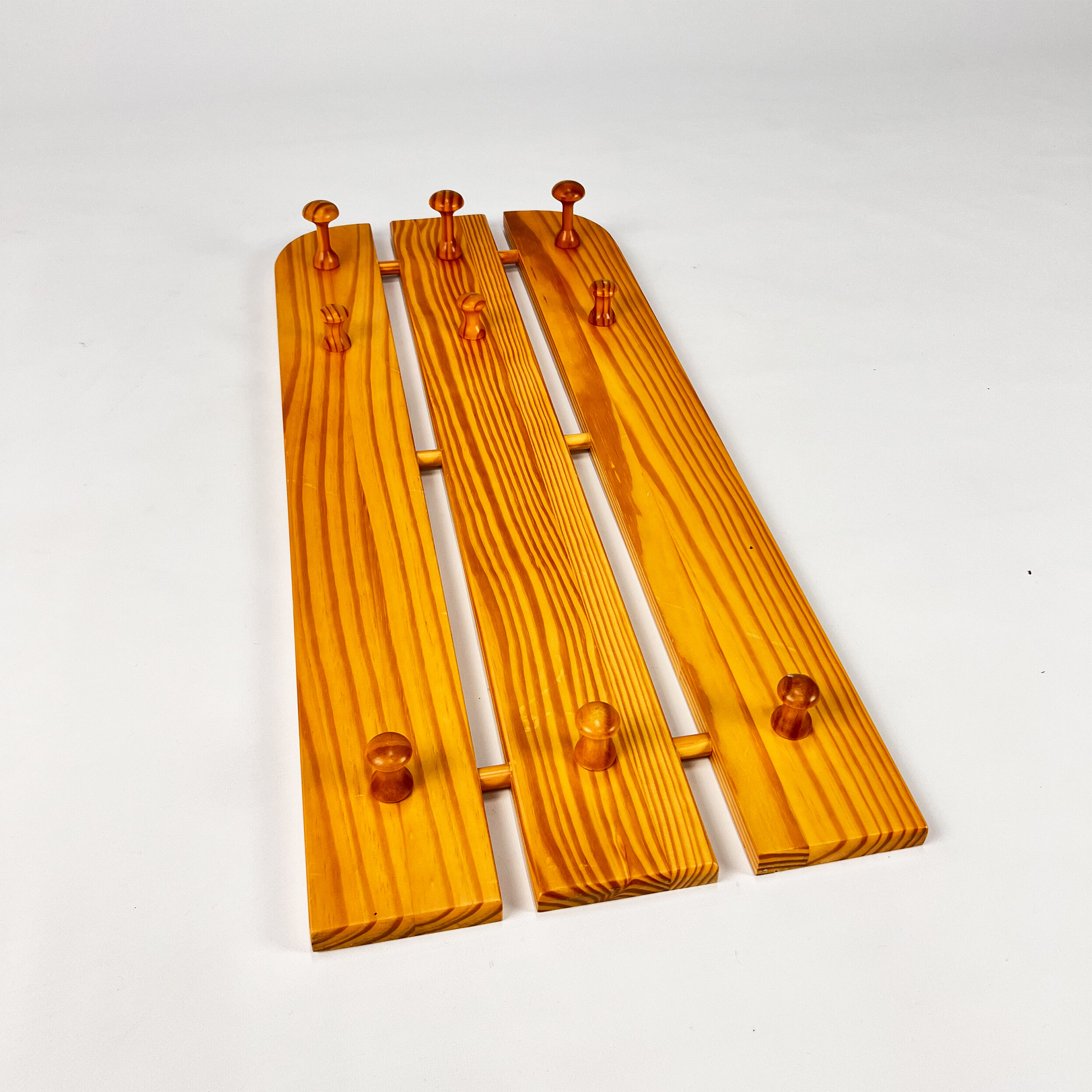 Vintage Pine Coat Rack, 1970s