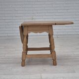 1970s, Danish foldable side table, solid oak wood, original condition.