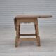 1970s, Danish foldable side table, solid oak wood, original condition.