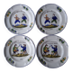 Set of 4 speaking plates in Saint Clement porcelain