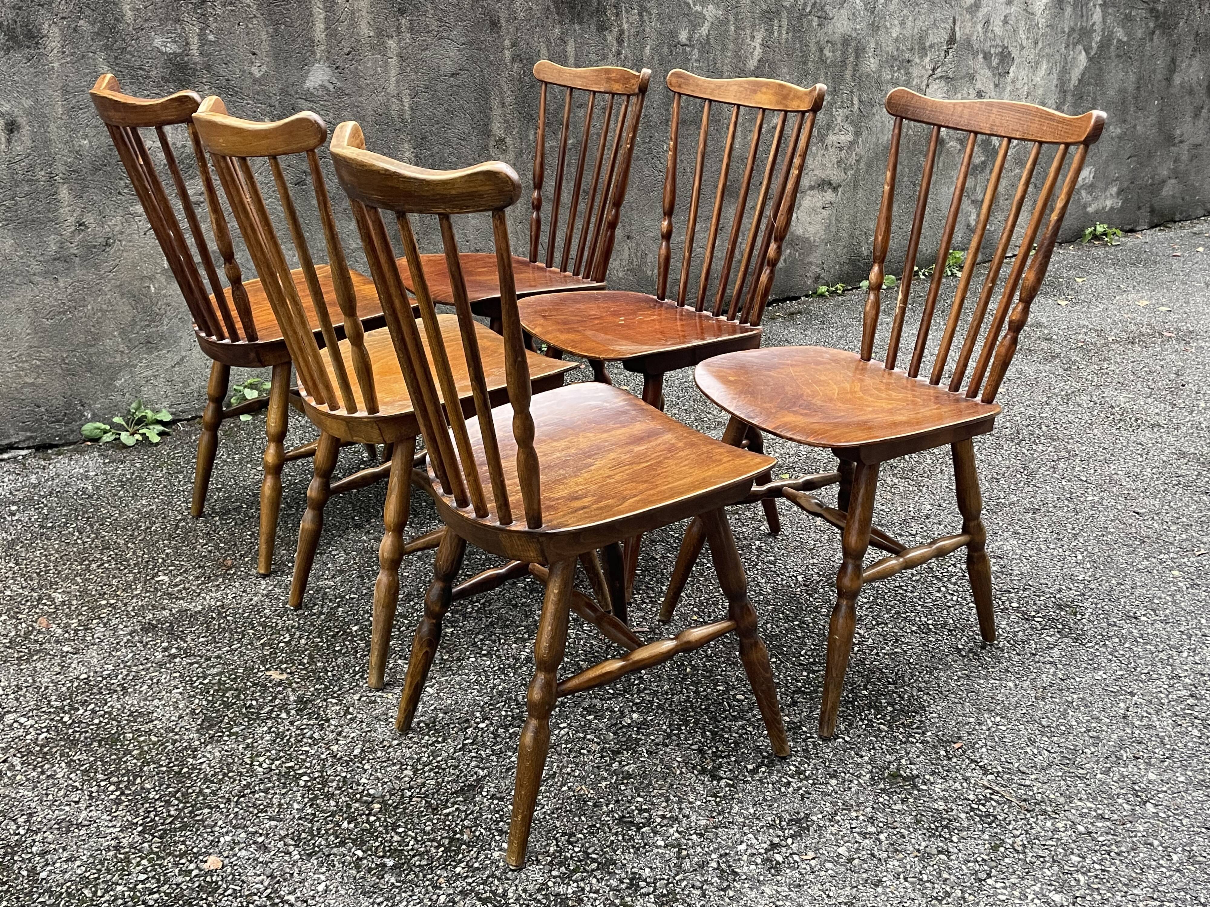 Set of 6 Baumann bistro chairs