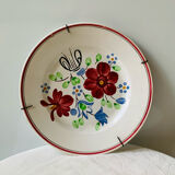Niderviller faïence ancienne assiette décorative numérotée vintage