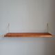 Teak and brass shelf, vintage scandinavian 1960s