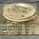 Vintage Flush Mount Square Glass Ceiling Lamp, Sunburst Motif