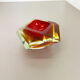 Murano glass sommerso diamond bowl ashtray element by flavio poli, italy, 1970s
