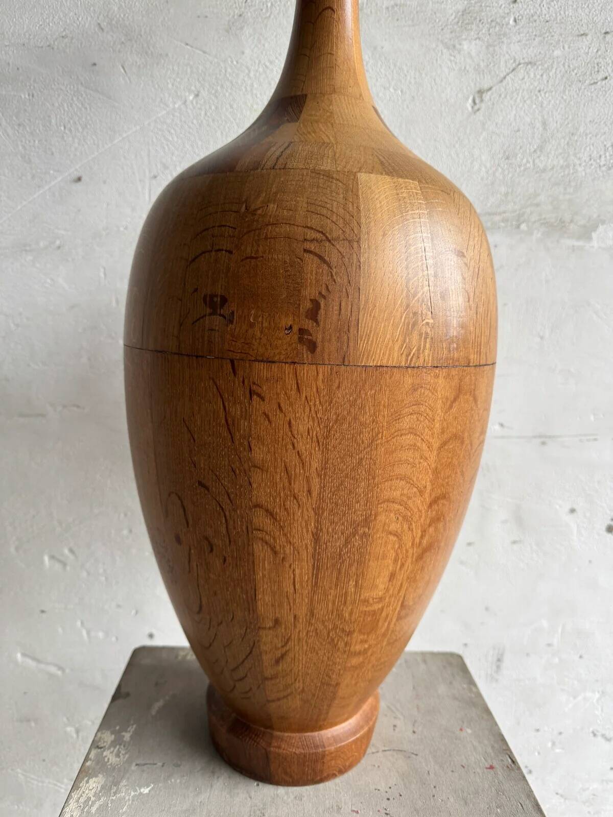 Sculptural wooden vase