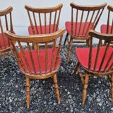 Set of 6 Baumann chairs in turned wood