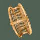 Vintage bamboo and wicker magazine rack