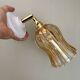 Vintage tulip wall light in thick amber glass
