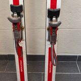 3 pairs of vintage skis: Rossignol Strato, ST 650 & Fischer.