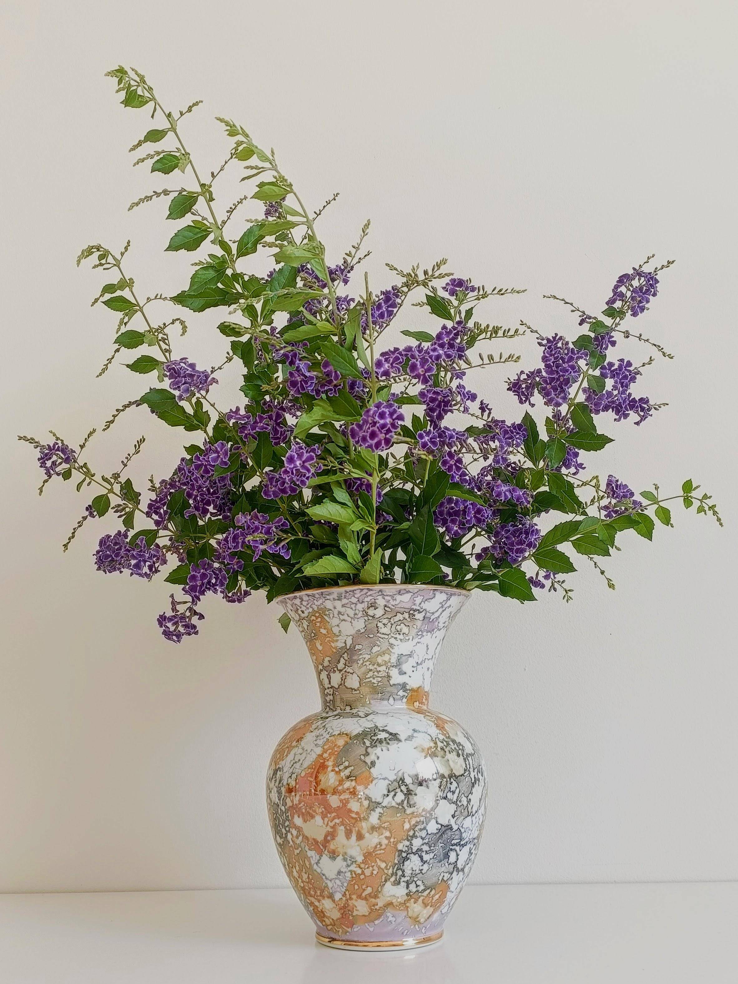 Mid-Century Modern Handmade Porcelain Vase by Hispania CH, 1970s