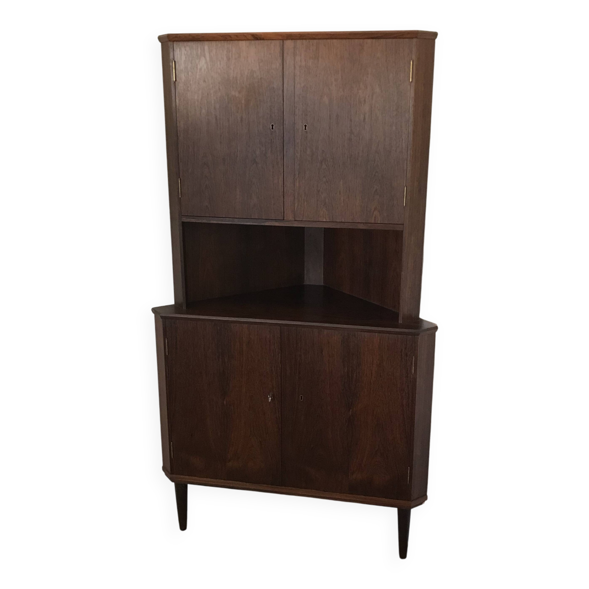 Scandinavian corner unit in rosewood