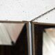 Small metal triptych mirror 42x15cm