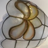 Applique abat jour nacre et laiton