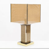Italian brass and canning lamp, 1970