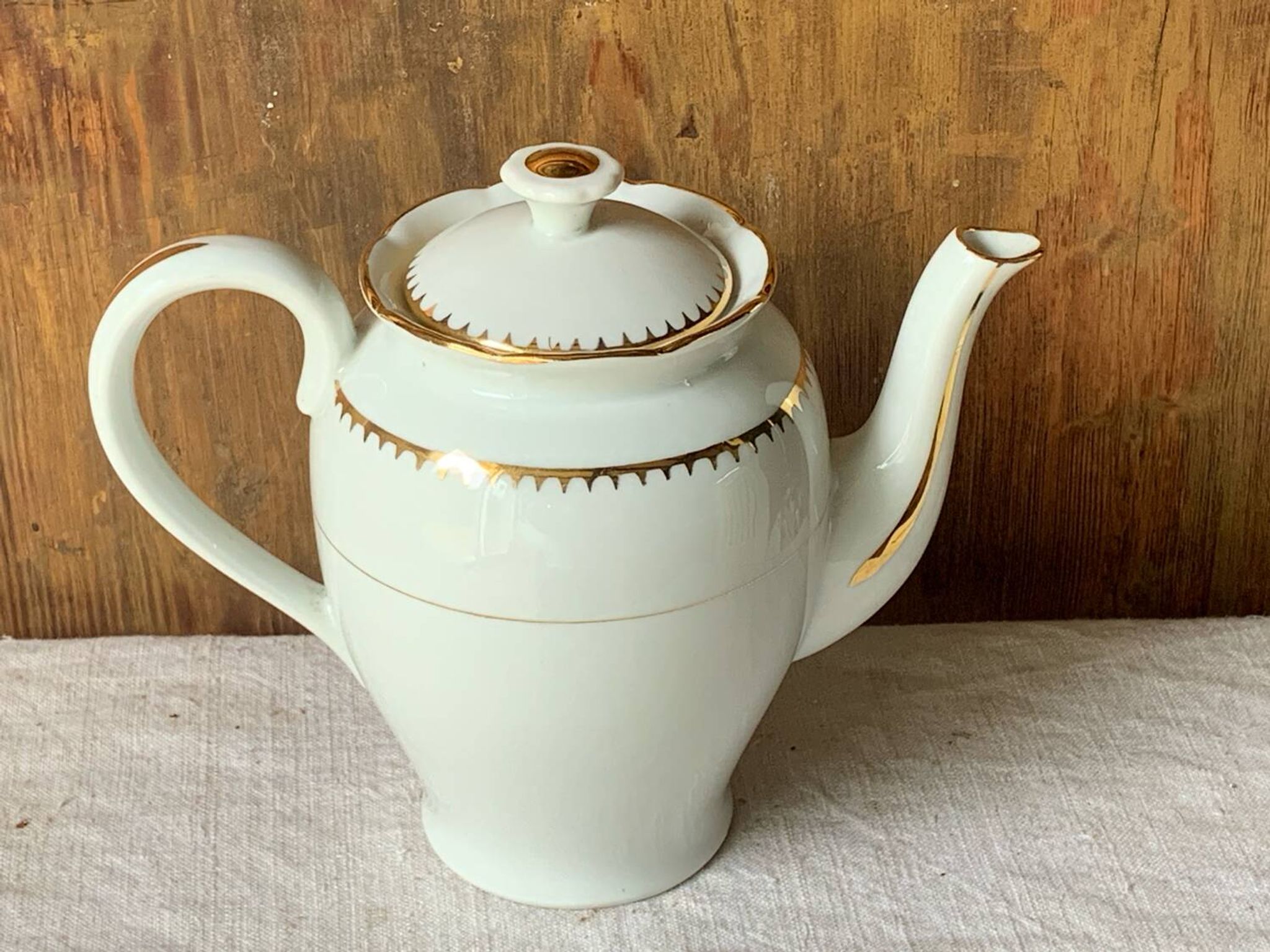 Antique porcelain jug with Limoges enamel