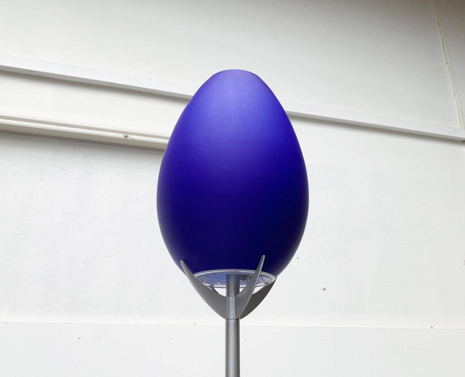 Vintage postmodern floor lamp in Italian glass by Lucente.