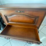 Buffet meuble bar avec miroir intérieur en bois vintage