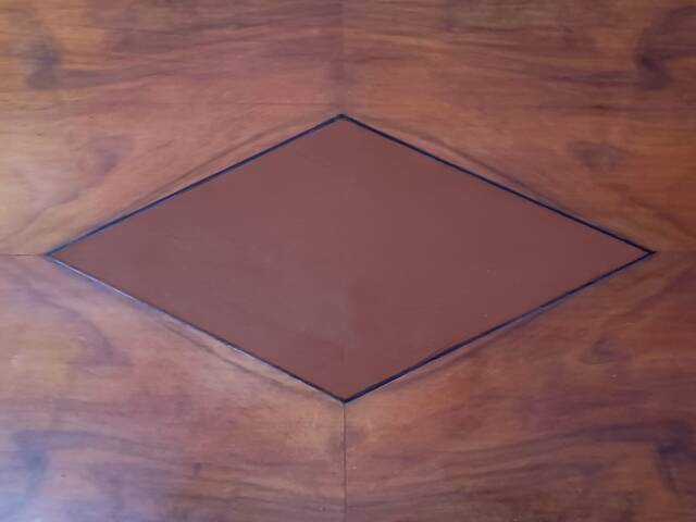 Vintage 60s style portfolio table with compass legs, renovated