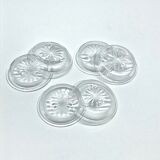 Six crystal coasters Baccarat