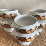 6 bols à oignons Bavaria porcelaine