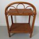 Pair of rattan and bamboo bedside tables 1970s