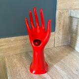 Hand baguier and soliflore in vintage ceramic