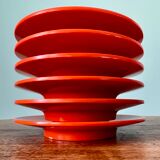 Rosti Mepal set of 6 orange egg cups, space age from Scandinavian design for apartment decoration