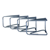 Italian modular coffee table in chrome and smoked glass