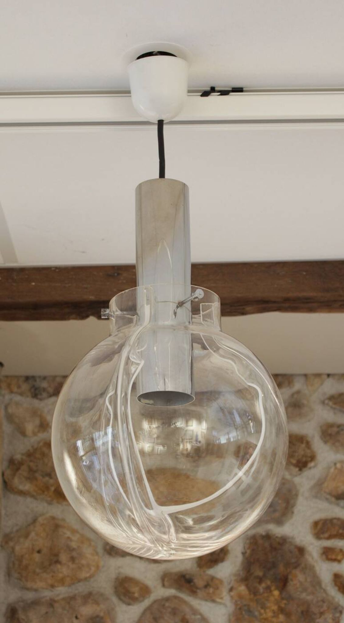Murano blown glass pendant light 'Membrane' Toni Zuccheri 1960