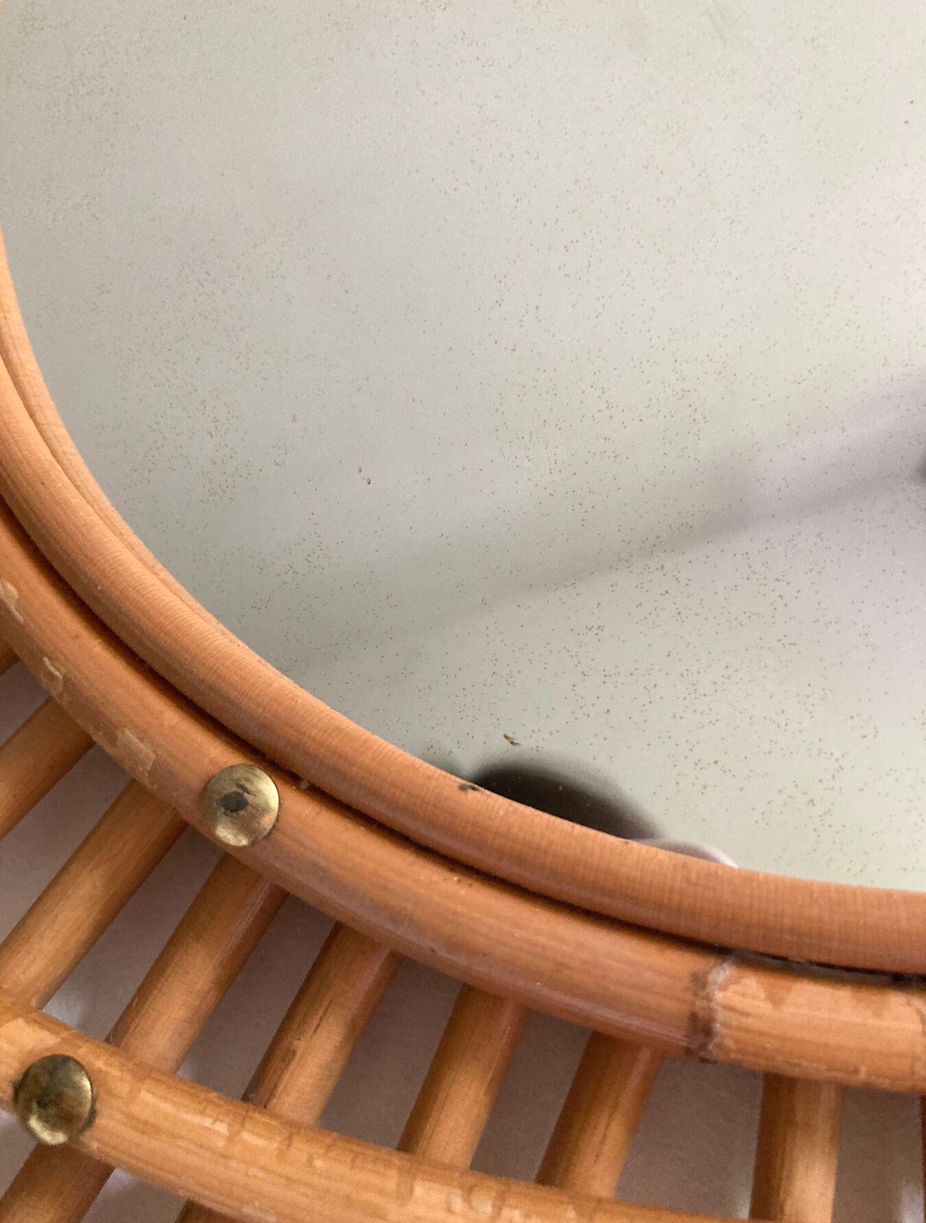 Vintage ortf rattan mirror