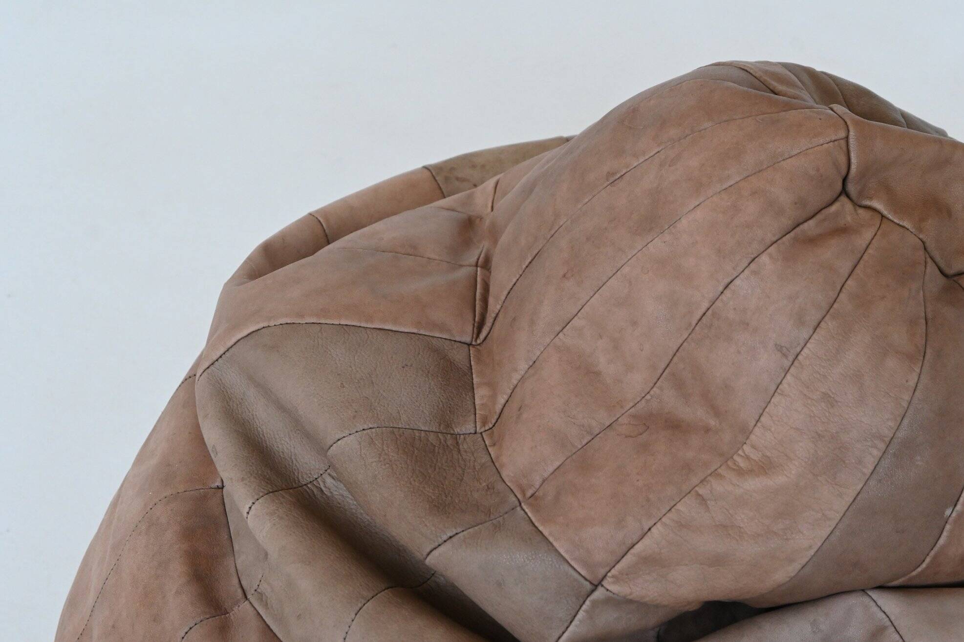 De Sede patchwork Bean Bag pouf in leather Switzerland 1970