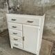 Brocante commode blanc crème des années 50