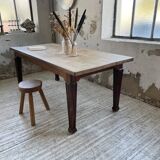 Solid oak farmhouse table 185cm