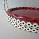Serving tray in ceramic by Yvon Roy and metal from the 1950s
