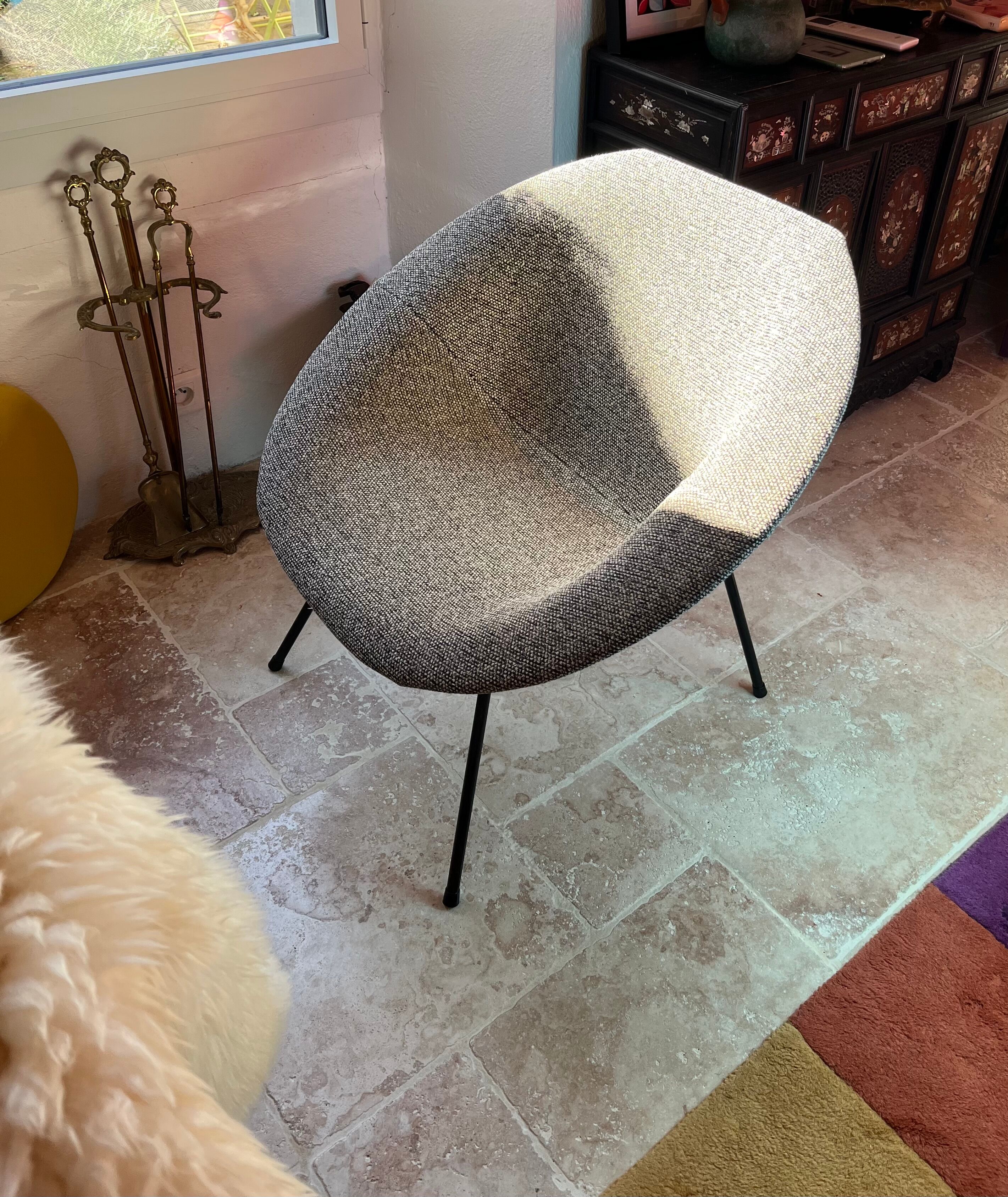 Pair of armchairs designed by Claude Vassal, 1950s.