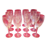 Set of 12 stemmed glasses