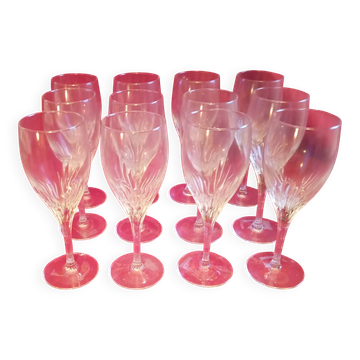 Serie de 12 verres a pied