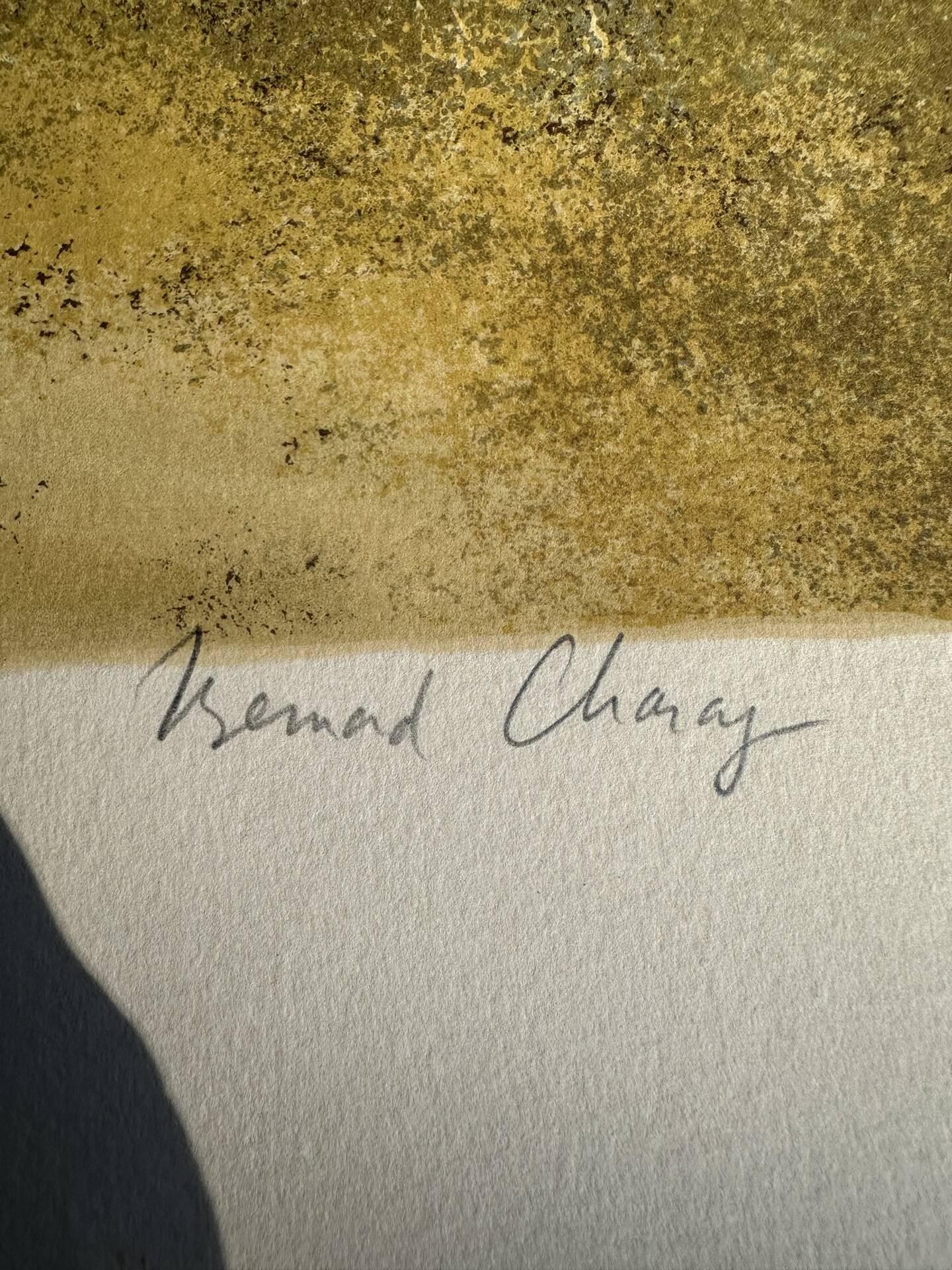 Lithographie originale de Bernard Charoy « vieille ferme »