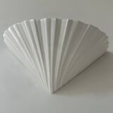 Vintage porcelain shell wall lamp, France 1970