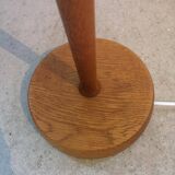 Mid-century floor lamp in teak and brass by Falkenbergs Belysning, Sweden, 1960s.