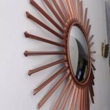 Mirror Chaty Vallauris witch's eye Fleche vintage Copper
