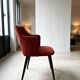 6 vintage red velvet chairs