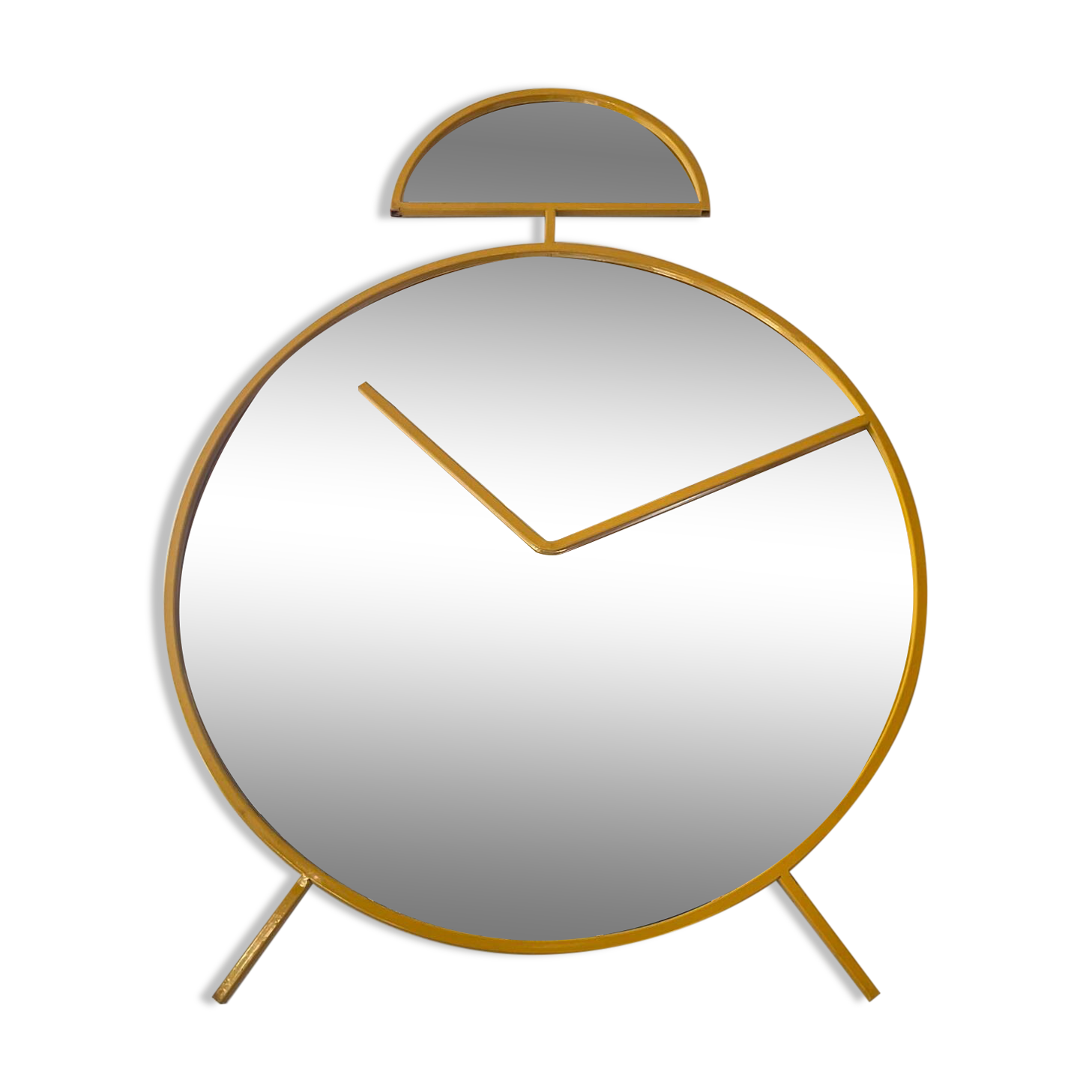 Large vintage Pilm Italy mirror in yellow metal