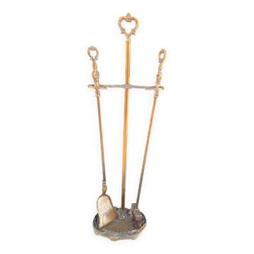 Nécessaire de cheminée en bronze
